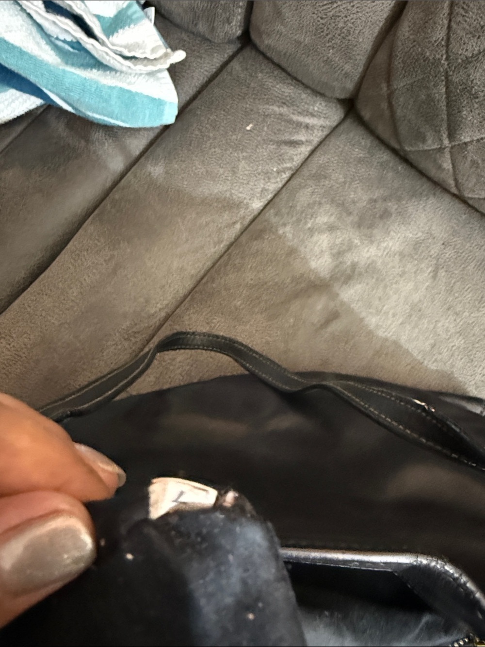 Miu Miu Black Leather Shoulder Tote with Gold Logo - Picture 7 of 8